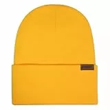 Boonbery Mütze Herren Damen Unisex Beanie Wintermütze Strickmütze klassisches Design Weiche Dünne Mütze Ideal für Alle Jahreszeiten Gelb