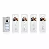 Smartwares DIC-22142 Video-Türeingangskontrolle â€“ 480p â€“ 3,5 Zoll (8,9 cm) LCD-Monitor â€“ Set Für 4 Wohnungen