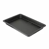 Zenker Pflaumenkuchenblech, Backblech mit Antihaftbeschichtung, Backform für Blechkuchen (Kuchenform: ca. 420x290x40 mm), Menge: 1 Stück, Schwarz / Metallic
