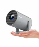 Mini Beamer 4K Unterstützt | Smart Projector 5G WiFi 6 BT 5.4, Mini Projektor Full HD 1080P Unterstützt 200ANSI 8000L Auto Horizontal Trapezoid Correction (Grau)