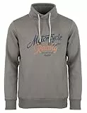 ROADSIGN australia Herren Sweatshirt Hoody mit Biker-Motiv für deinen Herbst-Looks grau, L