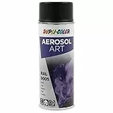 DUPLI-COLOR AEROSOL ART RAL 9005 tiefschwarz matt 400 ml, Spraylack für vielseitigen Einsatz, schnelltrocknend, hohe Deckkraft, für Innen- und Außenbereiche geeignet