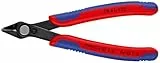 KNIPEX Electronic Super Knips Elektronik-Seitenschneider, 125mm, weicher Draht (Kupfer) bis 1,6mm, mittelharter Draht bis 1,2mm, 78 61 125