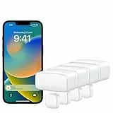Eve Door & Window (Matter) 4er Set – Smarter Kontaktsensor für Türen & Fenster, Mitteilungen (offen & zu), automatische Aktivierung von Geräten, Matter & Thread, Apple Home, Google Home, SmartThings