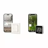 Eve Shutter Switch - Smarte Rollladensteuerung mit integrierten Zeitplänen & Weather – Smarte Wetterstation, digitales Thermometer & Hygrometer mit Wettertrend-Anzeige