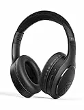 PowerLocus P19 Bluetooth Over Ear Kopfhörer, Kabellose Kopfhörer mit Mikrofon, 70std. Spielzeit, Hi-Fi Tiefe Bässe, Faltbar Headset für iPad/Handys/Laptops/PC (Schwarz/Grau)