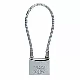 IFAM| Edelstahl Kabelvorhängeschloss| Durchmesser 6mm| Messing| Edelstahl| Hohe Sicherheit und Wetterbeständigkeit| Außeneinsatz| Maximaler Schutz