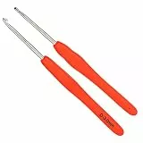 Coopay Häkelnadeln 3,0 mm, 2 Stück Kleine Häkelnadel für Amigurumi und Feines Häkeln, Spitze Mit Weichem Griff, Ergonomisch TPR Griff 3,0 mm