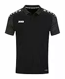 JAKO Herren Poloshirt Performance, Schwarz/Anthra Light, XXL