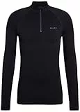 FALKE Herren Baselayer-Shirt Maximum Warm High Zip Neck M L/s Sh Funktionsmaterial schnelltrocknend 1 Stück, Schwarz Black 3000 Trend, L