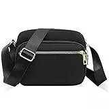 DUGEHO Frauen Cross Body Bag, Crossbody Taschen Handy Brieftasche Taschen, Schulter Handtasche Casual Geldbörse mit großer Kapazität für Frauen Mädchen Reisen täglichen Gebrauch（Schwarz）