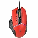 A4tech W95Max Sports Gaming Maus, Optische Kabelgebundene Gaming-Maus, USB 12 000 CPI, 8000 FPS, 250 IPS. 35G, 2000 Hz Ultrapolling (Schwarz/rot)