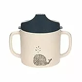 LÄSSIG Kinder Trinklernbecher mit Henkel und abnehmbarem Deckel 150 ml/Sippy Cup Little Water Whale