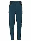 VAUDE Qimsa Softshell Pants II Fahrradhose Herren, Winddichte Softshellhose Herren für Ganzjahres-Biker, Fahrradhose Winter Herren atmungsaktiv & wasserabweisend – in Blau, Größe: L