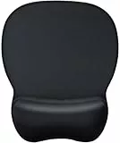 KTRIO Mauspad mit Gelkissen, Ergonomisches Mousepad mit Handauflage, Schmerzlindernde Mausunterlage mit Rutschfester PU Basis, für Büro und Home, Schwarz