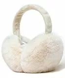 Unning Weiß Winter Ohrenwärmer Damen Verstellbar & Faltbare Ohrenschützer Mode Kunstpelz Weich Ohrenschütz Plüsch Ear Muffs for Women