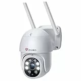 Ctronics PTZ Überwachungskamera, WiFi, Außen, IP-Kamera, 2K 3MP, Menschliche Erkennung, Automatische Verfolgung, 355 °, neigbar, 90 °, bidirektionales Audio, wasserdicht, IP66, Unterstützt P2P Slot