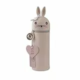 Lulubug Silikon Federmäppchen - Hase Hoppy | Federtasche aus weichem Silikon für Stifte | Federmappe und Stiftehalter | Mäppchen Tiere, Schlampermäppchen
