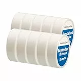 Handelskönig 10x Verputzerband PE Premium weiß 38 mm x 33 m - extra starkes Putzklebeband für anspruchsvolle Abdeckarbeiten bei Verputz- und Malerarbeiten