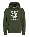 JACK & JONES Herren Hoodie Kapuzenpullover JJVICTO Sweat Hood 12256815,Kombu Green,M