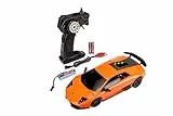 Carson 500404307 1:24 Lamborghini Murcielago SV 2.4G 100% RTR - Ferngesteuertes Auto, LED-Beleuchtung, Fahrzeit ca. 60 min, RC Auto, RC Fahrzeug, RC Auto 1:24, Ferngesteuertes Spielzeug