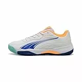 PUMA Unisex NOVA Smash Tennisschuh, White-Vivid Blue-Heat FIRE Black, 38.5 EU