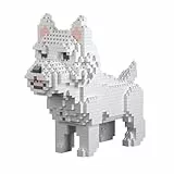 Atomic Building Bausatz Mit Miniaturblöcken. Sammelfigur Als Haustier Zum Zusammenbauen. Für Erwachsene Und Kinder Sammler. Hund West Highland White Terrier/Westie