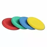 Wiemann Lehrmittel Frisbee aus Schaumstoff, Bunte Wurfscheibe, einzeln oder 4er Set (4 Stück, unbeschichtet)