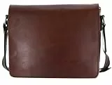 Leonhard Heyden Leder Laptoptasche mit Laptopfach Roma Umhängetasche 5378 Braun dunkelbraun