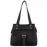 KLONDIKE 1896 Rush Zoe Handtasche für Damen aus Rindleder, Hand bag, dunkelbraun