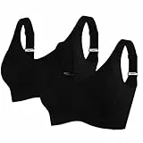 2Er Pack BH Damen Ohne Bügel - Push Up BHS Nahtloser Bra Bequem Soft BHS Starker Halt Nahtlose Bustier Klassische Vollschalen Büstenhalter Sport Dessous Verstellbar Unterwäsche Für Alltag