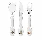 LÄSSIG Kinderbesteck Set 3-teilig Löffel Gabel Messer Edelstahl Kunststoffgriff/Cutlery Little Mateys royal blue