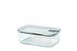 Mepal - Glasbehälter mit deckel EasyClip - Meal prep boxen - Geeignet für Mikrowelle, Dampfgarer, Ofen und Gefrierschrank - Luftdicht und auslaufsicher - Mikrowellengeschirr - 1000 ml - Nordic sage