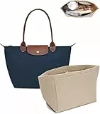 Umiup Tascheneinsatz-Organizer für Longchamp Le Pliage, Handtaschen Organizer Filz Taschenorganizermit Multifunktionalen Taschen Großes Fassungsvermögen für Longchamp Large/Medium/Small