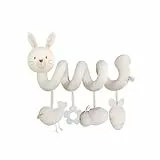 Xiyocadt Spiral-Babyspielzeug für Kinderbett & Kinderwagen – Weiches Plüsch Aktivitätsspielzeug mit Beißring & Glöckchen | Sensorisches Lernspielzeug für Neugeborene ab 0 Monaten