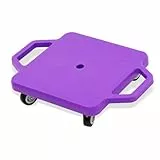 Kinder-Scooter-Board mit Griffen Lenkrollen quadratischer Kunststoff-Boden-Surfer für den Sportunterricht Kinder Sportunterricht Heimgebrauch (lila)