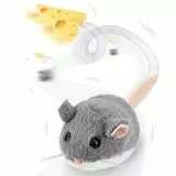 Migipaws Interaktives Katzenspielzeug, elektrisch rollende Migimaus mit wackelndem Schwanz,Intelligenter Sensor, Quietschen, Katzenspielzeug selbstbeschäftigung mit Katzenminze,wiederaufladbar