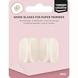 Vaessen Creative Ersatzklingen für Papierschneider mit Falzfunktion, Schneidegerät für Papier, Schneide und Falzbrett für Scrapbooking, Karten basteln, Geschenkanhänger Und Vieles Mehr 2Stück, weiß