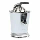 H.Koenig AGR86 - Professionelle elektrische Zitruspresse 160W, Hebel und Filter aus Edelstahl, Anti-Tropf-System, BPA-frei, spülmaschinenfeste Teile, Pastellblau