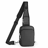 BROADREAM Diebstahlsichere Umhängetasche Sling Chest Crossbody Bag mit Reißverschluss Lock und RFID-Blockierung, Wasserdicht Brusttasche Schultertasche Männer Frauen für Outdoor-Sport und Wandern