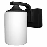 LEDVANCE Wandleuchte für Aussenwendung | ENDURA CLASSIC LANTERN Cylinder | mit E27 Fassung | Schwarzes Gehäuse aus Aluminium, Schwarz