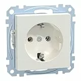 Schneider Electric Merten Schuko-Steckdose, Steckklemmen, System M, polarweiss glänzend, Artikelnummer MEG2301-0319