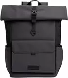 Tommy Hilfiger Herren Rucksack Seasonal Rolltop mit Außentasche, Grau (Charcoal Gray), Einheitsgröße