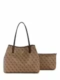GUESS Shopper Victtoria 2 in 1 Tote Latte Logo/Brown hellbraun