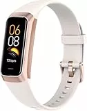HTTWCOD Fitness Tracker 1,10' Screen Aktivitätstracker Smartwatch Herren Damen, Fitnessuhr Smart Watch mit 24h Herzfrequenz, Schlaf, Blutdruck Monitor, Sportuhr für iOS Android (Weiß)