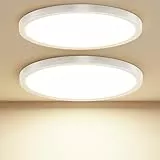 Taipow 18W 2448LM Led Deckenleuchte Flach, 4000K Neutralweiß Deckenlampe Flur LED Rund, IP44 UltraDünn Badezimmer Lampe Küchenlampe Decke für Küche Bad Schlafzimmer Flur Balkon Keller, Ø22CM (2 Stück)
