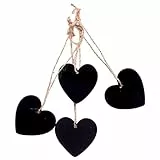 SUPVOX Deko Herz Mini Tafel Geschenkanhänger Deko Hänger Herz Anhänger Hochzeit Hänge Deko Party Deko 10 Stück (Schwarz)