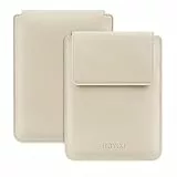 HoYiXi Hülle für 6,8 Zoll 7' Kindle Paperwhite/Colorsoft/Signature Edition 2025-2021 Kompatibel Kobo/Voyaga/PocketbookTolino Leichte Leder Schutzhülle Tasche für 6,8 Zoll E-Book, Beige