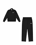 Champion Herren Legacy Script Shop (220362) -Special Polywarpknit Semi-Dull High-Neck Sportanzug, Schwarz, XL