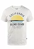 Blend Califo Herren T-Shirt Kurzarm Shirt mit Print und Rundhalsausschnitt, Größe:L, Farbe:Offwhite (70005)